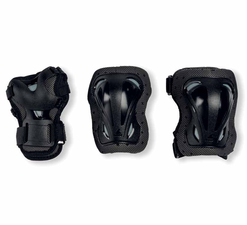Lot 3 Protections Rollerblade Skate Gear W - Genou/Coude/Poignet - Femme, Forme G/D, Doublure Perforée