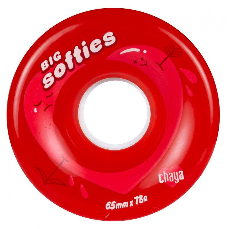 Chaya Big Softie Clear Red 65mm Quad Wheels