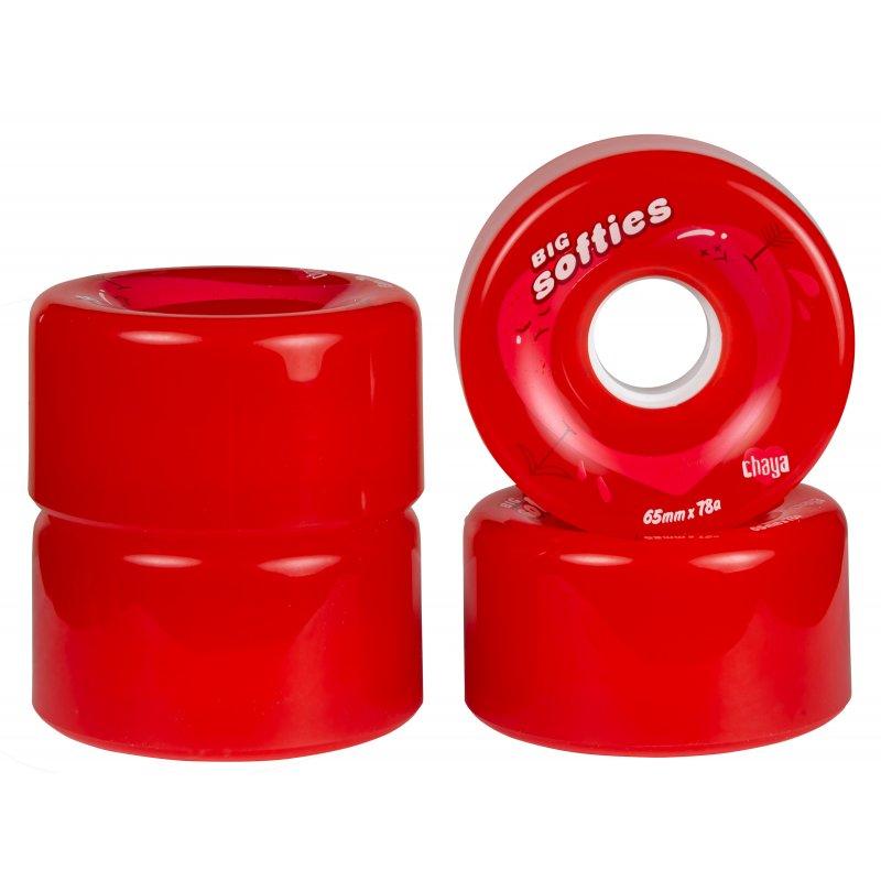 Chaya Big Softie Clear Red 65mm Quad Wheels